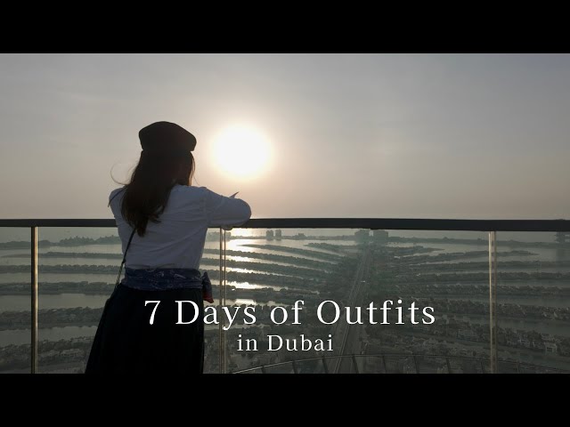 【7 Days of Outfits】Embracing Fashion in Your 50s with a Minimal Wardrobe and Accessories ✈️ Dubai