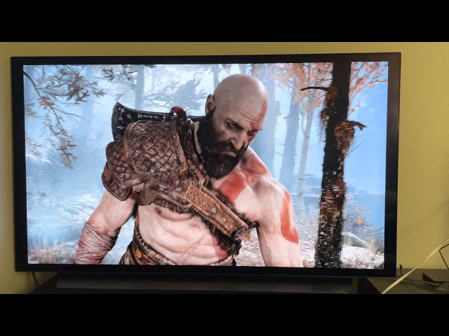 LG CX 55” OLED 4K TV God Of War 60fps