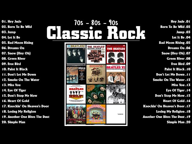 Best Classic Rock Of 70s 80s 90s | Top 30 Hits of All Time