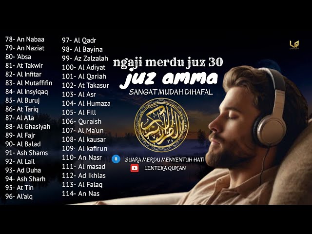 Juz 30 (Juz Amma) جزء عم | Relaxing heart touching soft voice | Best Recitation l By Alaa Aqel