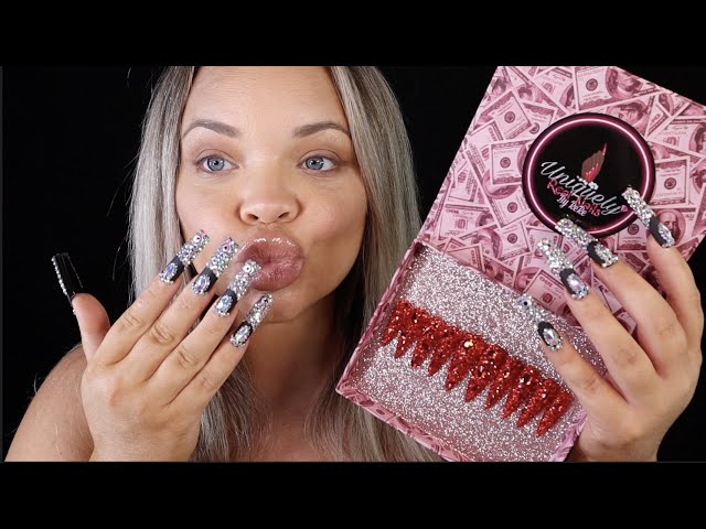 ASMR My Press On Nail Collection (Nail Tapping) | Unboxing ~tingles~ XXL EXTENDO LONG NAILS