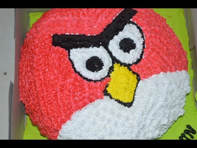 How to make Angry bird Theme Cake - Fancy Cake design for kids birthday