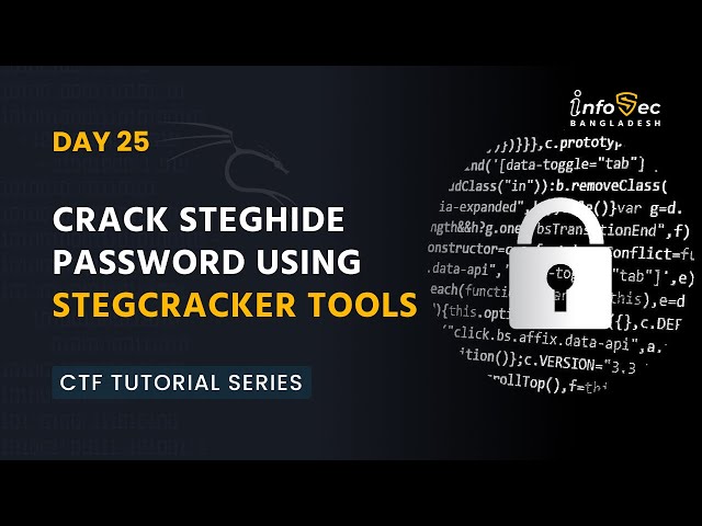 [বাংলা ] Beginner To Advance CTF #Day -25 -Stegcracker | Crack Password of Image Protect file .