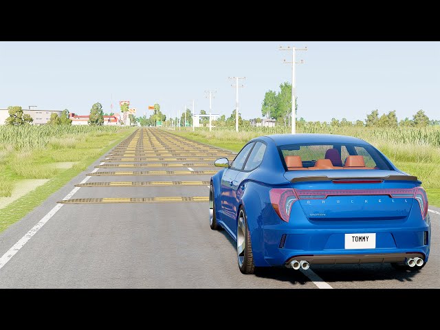 Mobil vs Speed Bumps #21 - BeamNG Drive