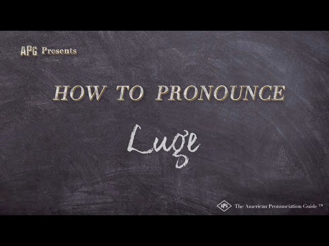 How to Pronounce Luge (Real Life Examples!)