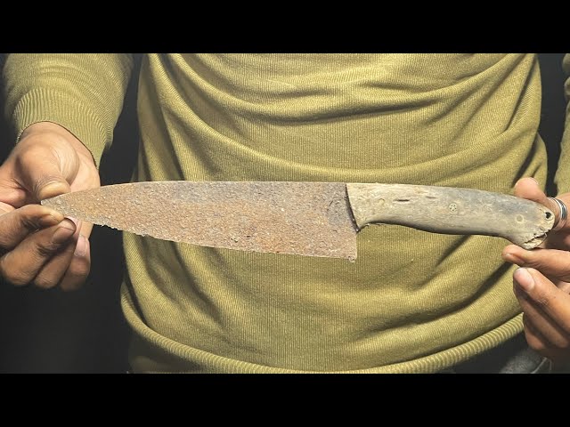 Rusty Japanese Knife Restoration | From Rust to Razor Sharp