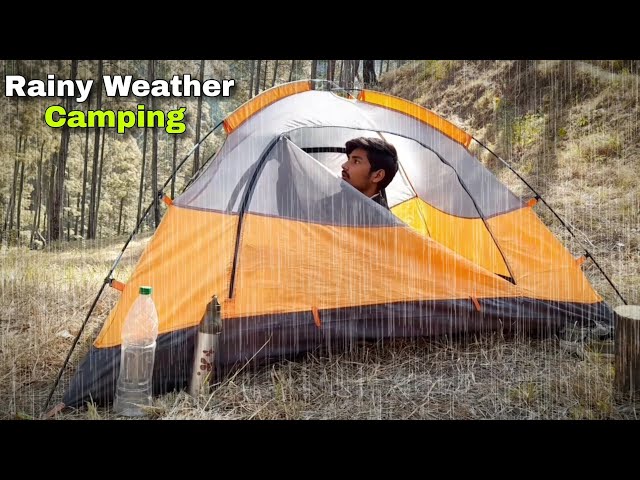 Solo Camping In Rainy Weather || Camping In Uttarakhand Deep Forest || Kamal Camper 02 ||