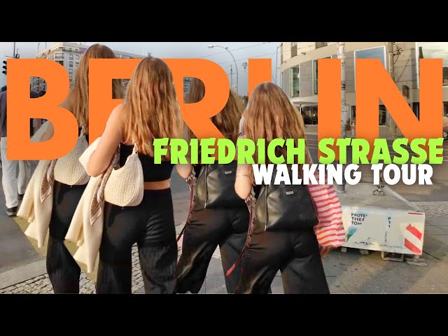 Berlin Friedrichstraße Walking Tour | 4K UHD | Iconic Shopping & Historic Landmarks