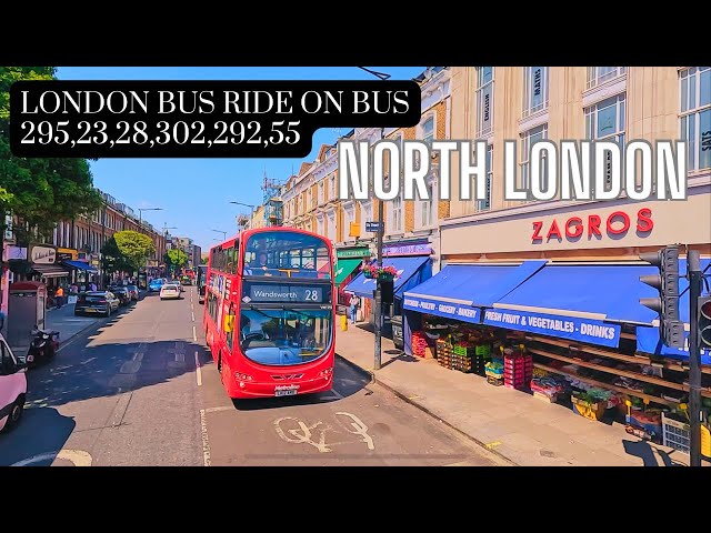 London Bus Ride through North London : A Sunny Day Adventure