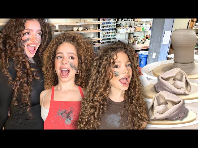 Kalogeras Sisters TRY POTTERY WHEELS!