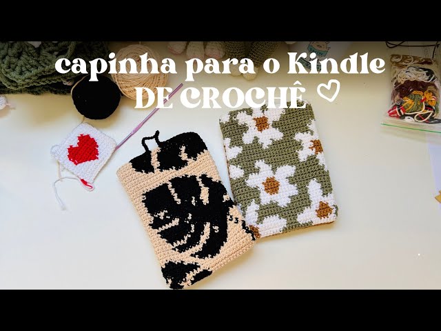 ✨ capa de crochê para Kindle #tapestry #tapeçariaemcrochê