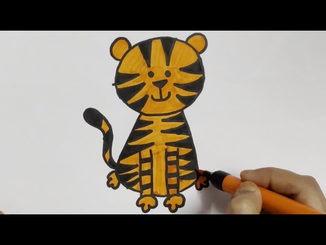 How to draw a  tiger step by step|How to draw a tiger in an easy way|tiger drawing|tiger|simple arts