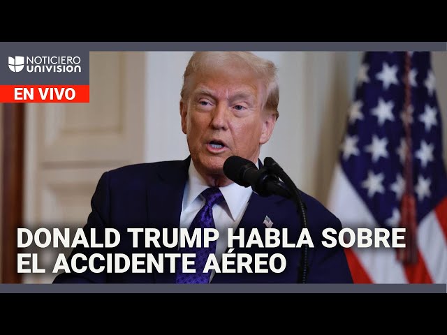 Donald Trump habla sobre la colisión de avión de American Airlines y helicóptero militar