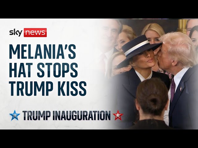 Watch awkward moment Trump tries to kiss his wife Melania