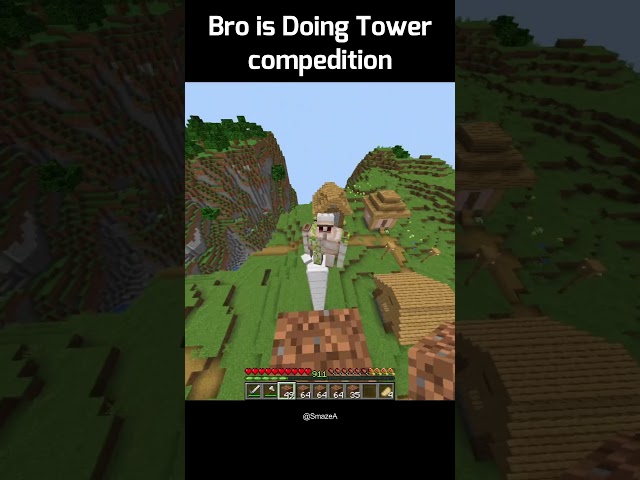 Now He Knows How To Tower  #minecraft #memes #gaming #music #trending #viralvideo #shorts