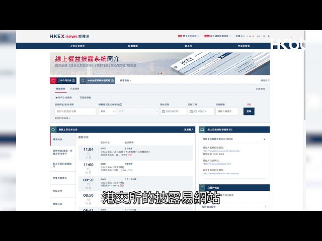 BT教室｜港交所披露易9項實用資訊 買股票新手老手必知｜香港財經時報 HKBT