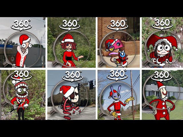 FIND The Amazing Digital Circus Christmas | ALL Digital Circus Finding Challenge 360° VR Video