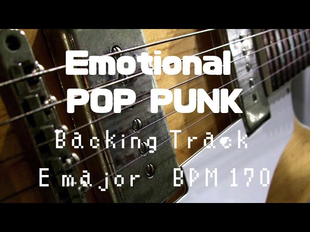 Emotional POP PUNK backing track E major