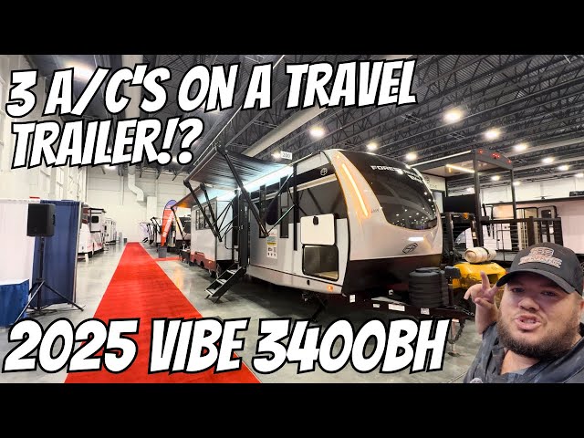 3 A/C Units on a Travel Trailer!?! 2025 Vibe 3400BH