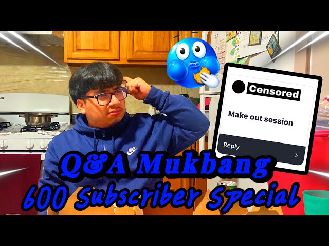 These questions were absurd 😂 | Q&A Mukbang | 600 Subscriber Special | ft friend