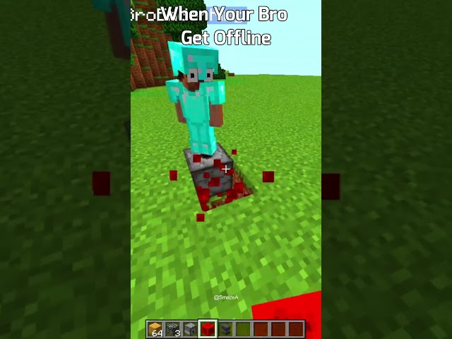 When Your Bro Get Offline #minecraft #memes #gaming #trending #viral #shorts #music