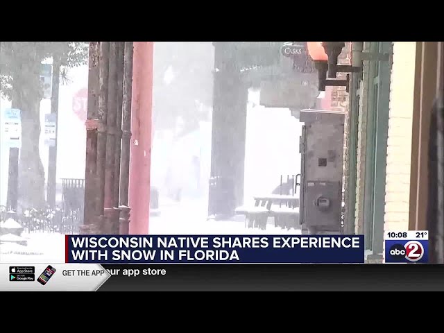 Wisconsin native shares experience with snow in Florida