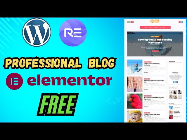 How to Create Free Wordpress Blog with Elementor Tutorial 2024 - Customize Personal Blog