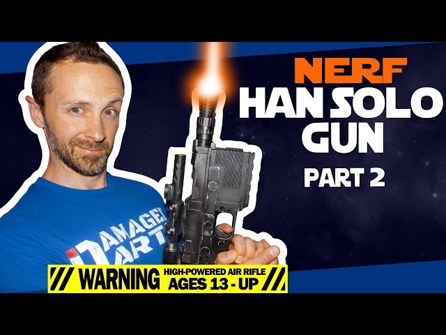 Star Wars Costumes Han Solo Blaster Prop | Nerf Star Wars Han Solo Blaster Mod (Part 2)