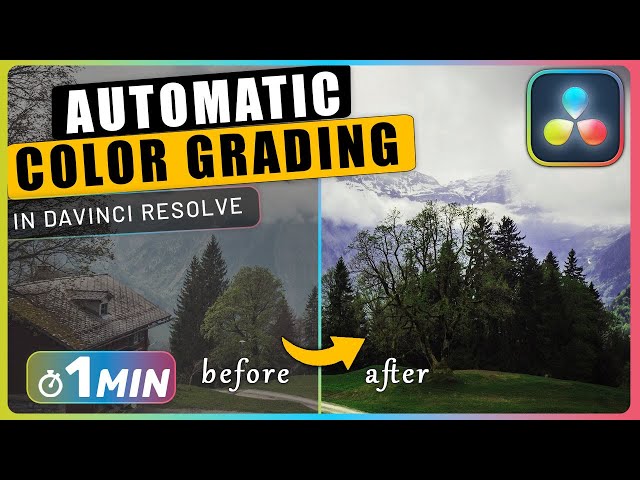 How to AUTOMATICALLY COLOR GRADE Video in Davinci Resolve