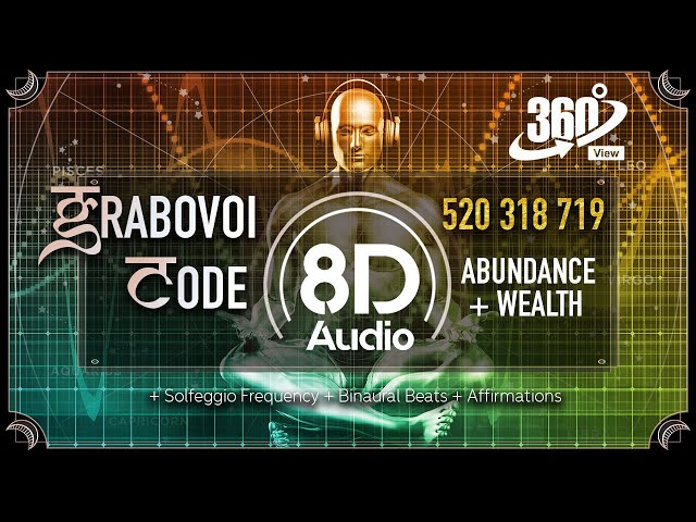 [8D AUDIO] Grabovoi Numbers for ABUNDANCE| 888 Hz VR 360 VIDEO | USE HEADPHONES with GRABOVOI Codes