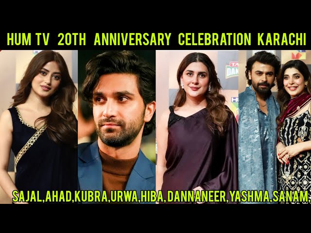 Kubra - Ahad  - Sajal - Urwa - Hiba - HUMTV  20th Anniversary Celebration - GovernorHouse Full Show