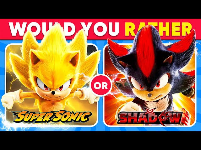 Would You Rather..? Sonic The Hedgehog 3 Edition 🦔🔵⚡️ Daily Quiz