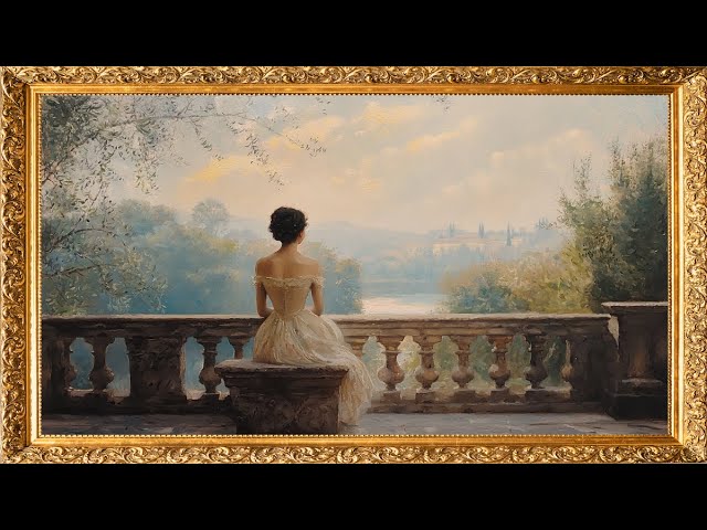 Vintage TV Art: Oil Painting of a Woman Relaxing on Her Patio | 2 Hrs | 4K TV Wallpaper | Frame TV