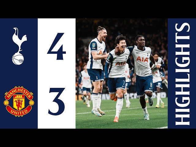 HEUNG-MIN SON SCORES FROM A CORNER!! 😵 | Tottenham Hotspur 4-3 Man Utd | Carabao Cup Highlights