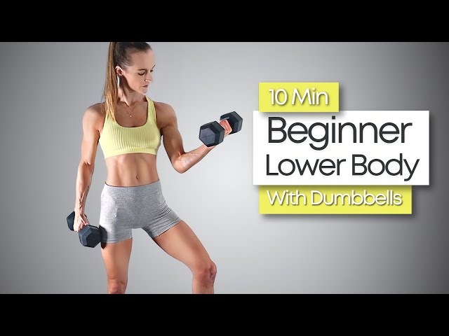 DAY 3 - 10 MIN BEGINNER LOWER BODY PILATES WITH DUMBBELLS | 7 Day Beginner Workout Challenge