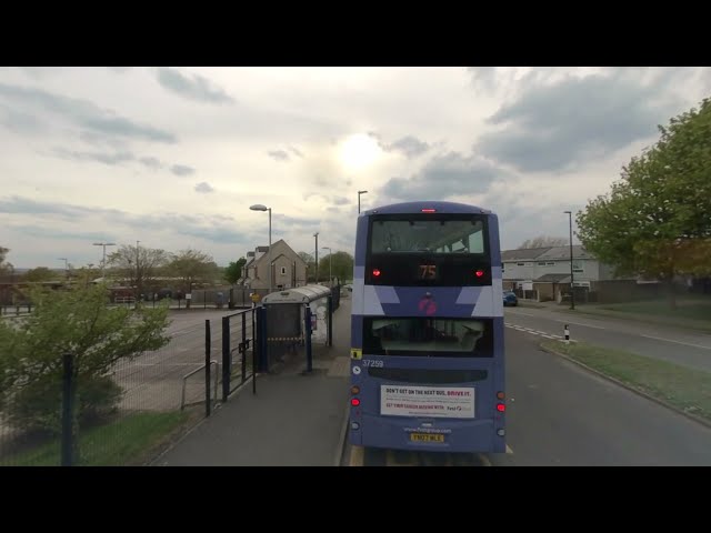 VR180° number 1 bus route from Batemoor/Jordanthorpe to Sheffield centre