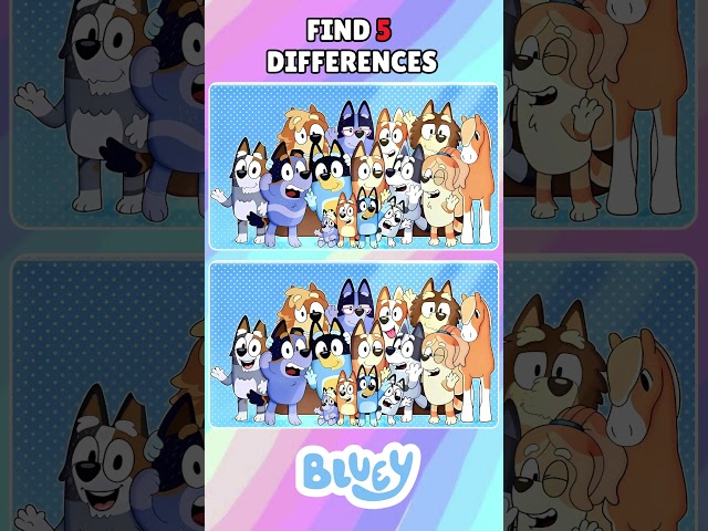 🐶 Find 5 Differences🐕🐶🦴 | #findthedifference #blueybingo  #bluey