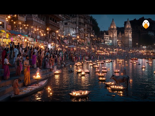 Varanasi, India🇮🇳 Discover the Mystical Night Ceremonies in the Holy City (4K HDR)