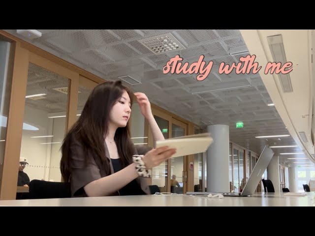 STUDY WITH ME | University of Helsinki Library | Pomodoro Technique 25/5 with White Noise