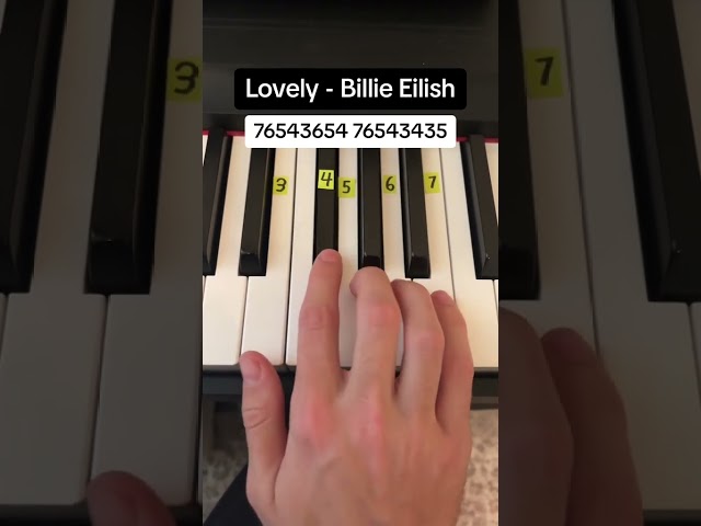 Lovely - Billie Eilish Easy Piano Tutorial