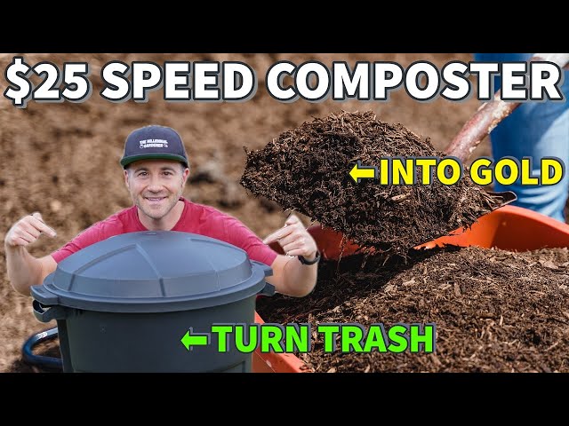 How To Make Compost FAST In A TRASH CAN: Turn Trash Into GOLD!