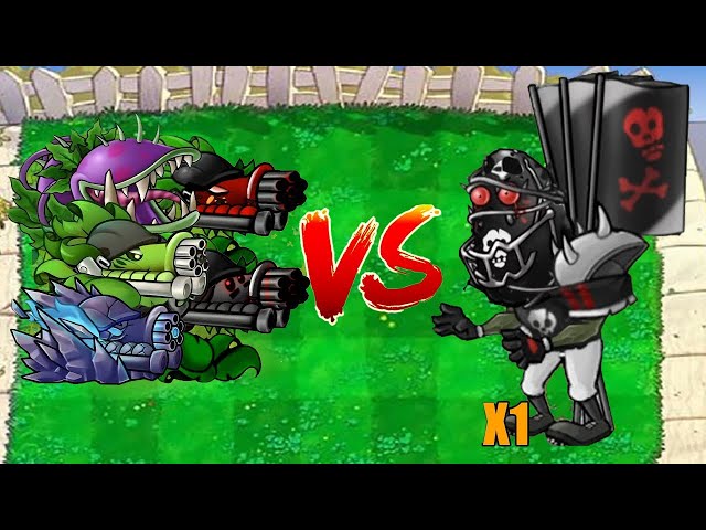 PVZ Fusion 2.2 Challenge!! 1 All Plants Fusion VS 99 Black Football Tall-nut General - Who Will Win?