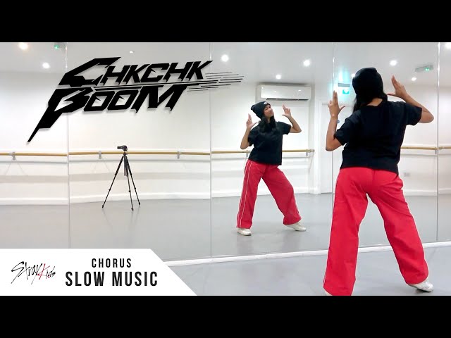 Stray Kids - 'Chk Chk Boom' - Dance Tutorial - SLOW MUSIC + MIRROR (Chorus)