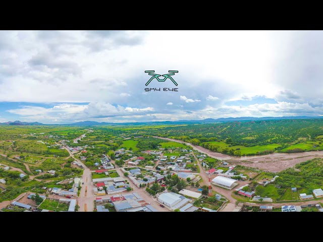 La Paz, Gran Morelos, Chihuahua.  Foto Panoramica Aérea 360°.