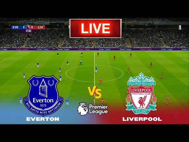 🔴LIVE: Everton vs. Liverpool |Premier League 24/25 PES Game Simulation Gameplay|