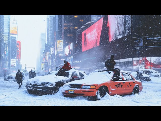 Massive Snow Storm In New York City After Many Years!  ❄️ ⛄️