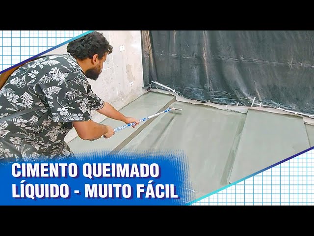 CIMENTO QUEIMADO LÍQUIDO AUTONIVELANTE PARA PISO -  MUITO FÁCIL E BARATO - FAÇA VOCÊ MESMO