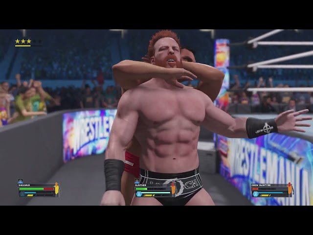 WWE 2K23 | WRESTLEMANIA | Gunther vs Drew McIntyre vs Sheamus