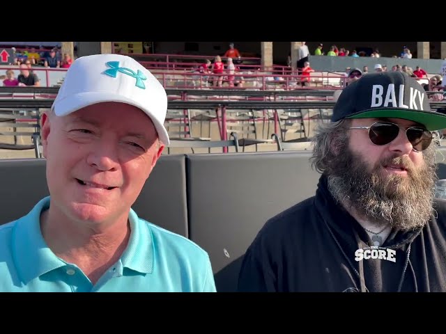 The Show's Leo and Balky Throw The First Pitch At A Wisconsin Timber Rattlers Game