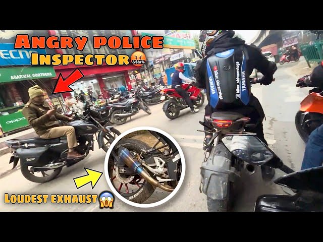 Police Angry On Biker🤬|| Crazy Hyper Ride Goes Wrong😰|| Mt Loudest Exhaust😳